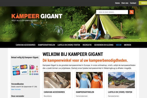 rib Vervreemden terras Kampeer Gigant: Online Kampeerwinkel - Outdoorwinkels.nl