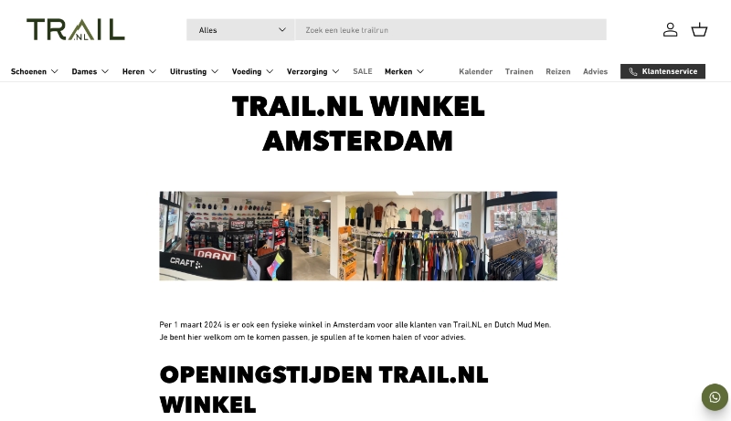 Trail.nl website